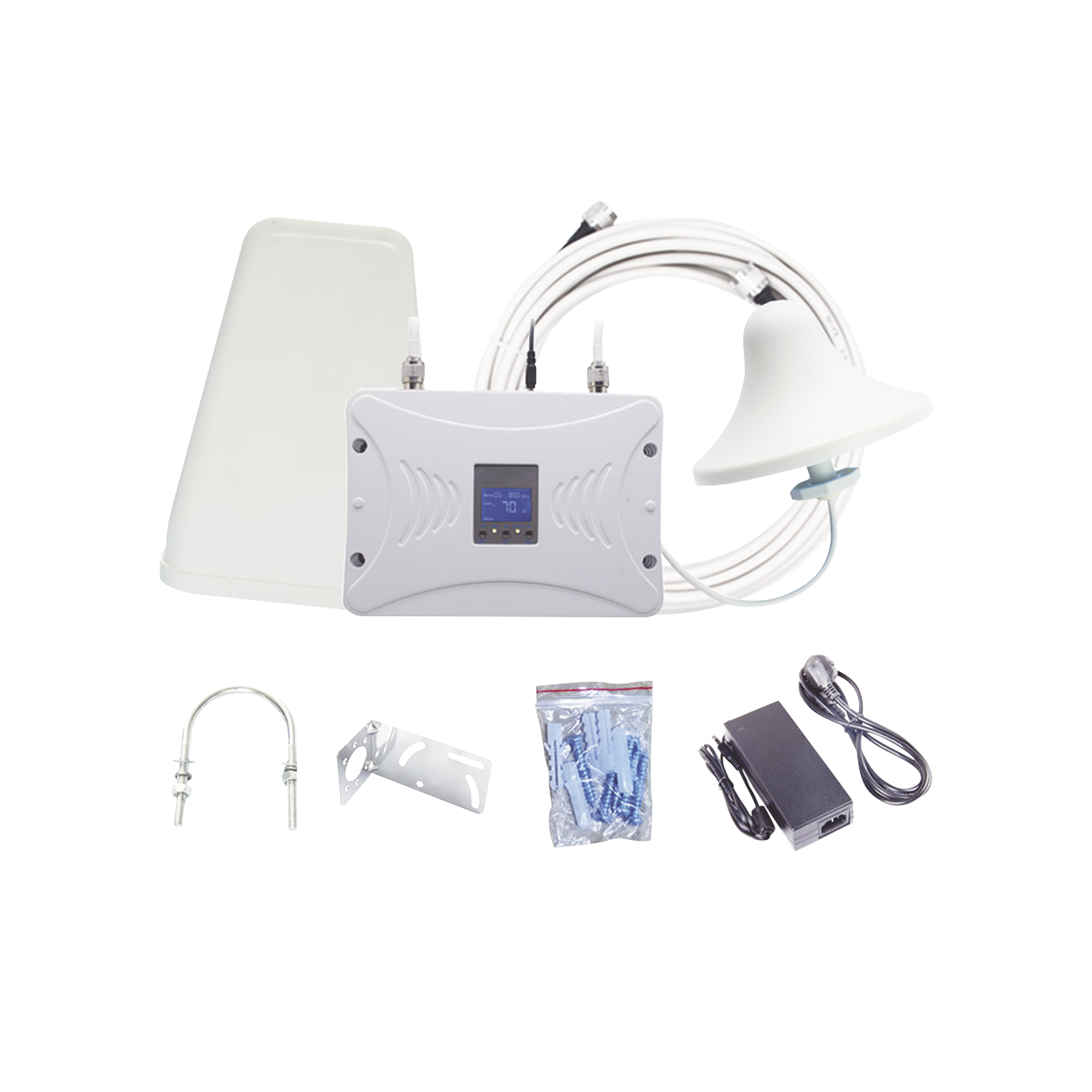 EP20-TB-4GV2|Kit Amplificador de Se??al Celular 4G LTE, 3G y Voz. Funciona con Todos los Operadores. Soporta M??ltiples Dispositivos y Tecnolog?¡as. Hasta 1000 metros cuadrados de Cobertura